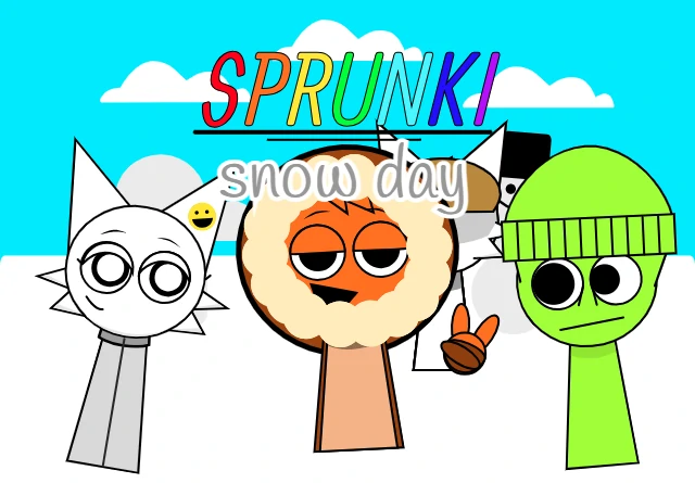 sprunki snow day game image