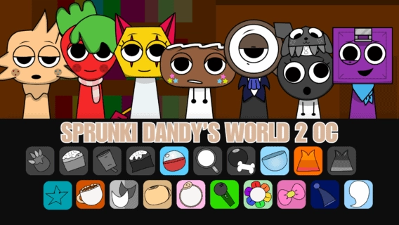 Sprunki Dandy's World 2.0 game image