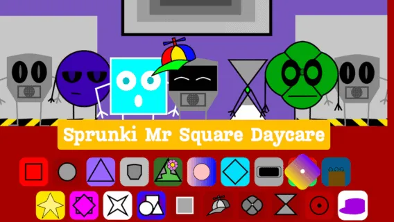 Sprunki Mr Square Daycare game image