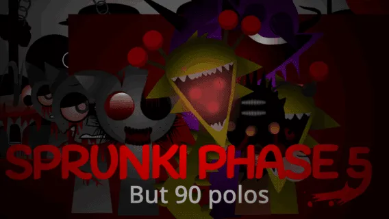 Sprunki Phase 5 But 90 Polos game image