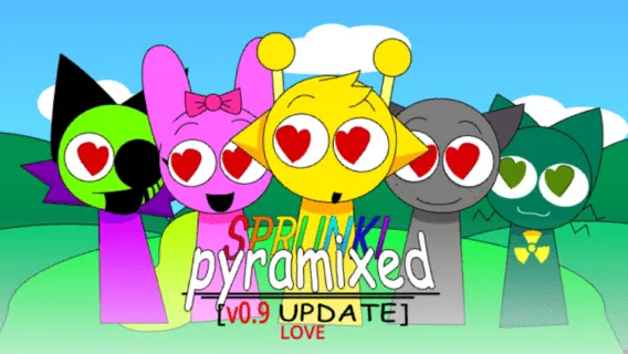 Sprunki Pyramix 0.9 Love Edition game image