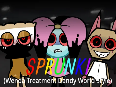 Sprunki Wenda Treatment Dandys World Style game image